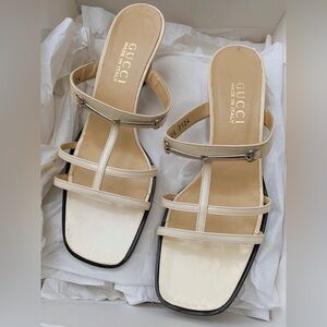Gucci Patent Horsebit Sandals